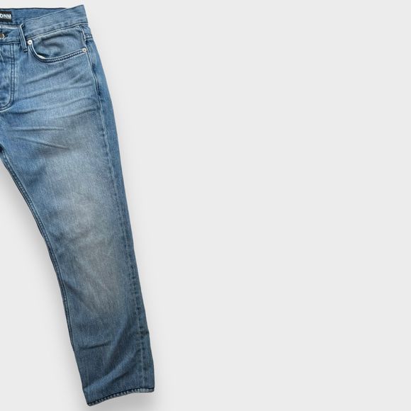 $250 BLK DNM Mens 33x32 Jeans 15 Slim Straight Dellwood Blue Mid Rise Denim - Picture 5 of 12